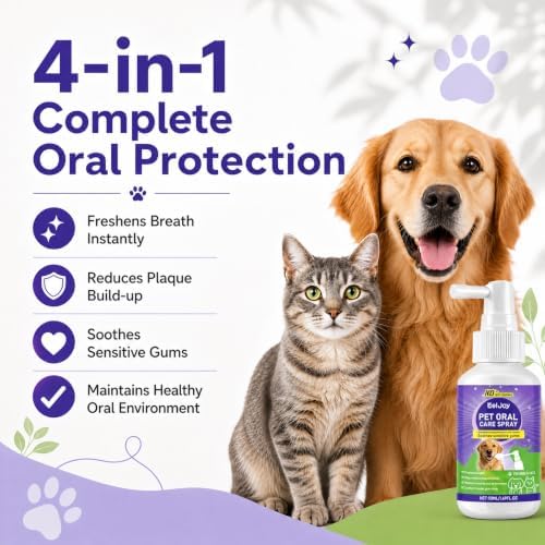 Pet Oral Care Spray, Cat & Dog Breath Freshener Spray, No Brushing - Image 2