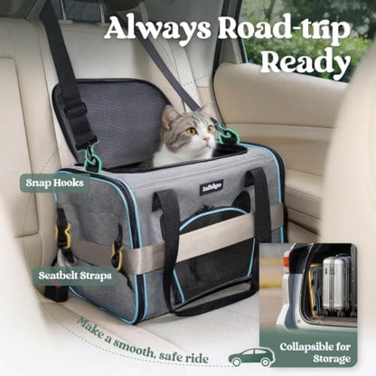 rabbitgoo Cat Carrier Soft with Safety Buckles, Sturdy Comfortable Pet Bag - Image 3