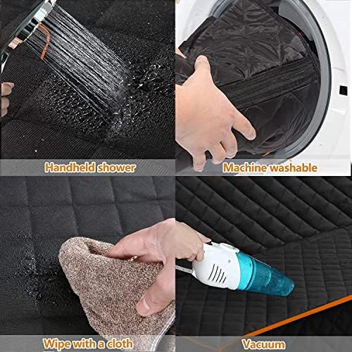SUV Cargo Liner for Dog Car Seat Cover for Pet Dogs Waterproof Cargo Cover Dog Seat Mat for SUVs Sedans Vans with Bumper Flap Protector, Non-Slip, Black 70"x40" - Image 4