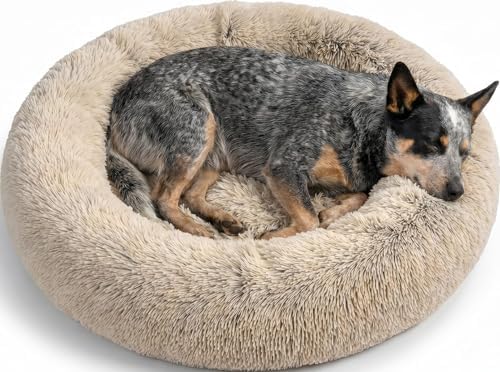 Best Friends by Sheri Original Calming Donut Dog Bed, Taupe, Medium, 30" by BestFriendsbySheri
