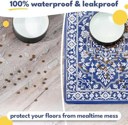 NALALAS Large Dog Mat for Food and Water, Cat Feeding Mat | Large Waterproof Dog Bowl Mat | Non-Slip Pet Food Mat for Floors | Pet Mats for Food and Water | Easy to Clean - Image 2