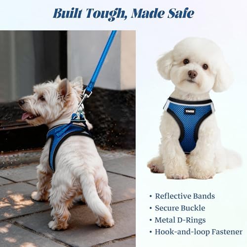 No Pull Dog Puppy Harness and Leash Set Reflective Mesh Vest XX-Small - Image 5