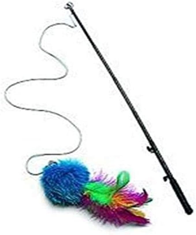 Ethical Pet Spot Mini Teaser Wand Colorful Interactive Cat Toy - Pack of 10