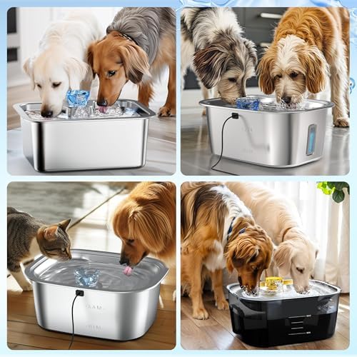 Dog Water Fountain Filters Replacement 4 Packs, 2 Months Set of Replacement Filter with 2 Sponges for PETNF Large Pet Dog Water Fountain Bowl Dispenser, Compatible with D2341/D2223/D2322/D2419 Models - Image 7