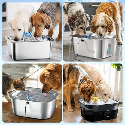 Dog Water Fountain Filters Replacement 4 Packs, 2 Months Set of Replacement Filter with 2 Sponges for PETNF Large Pet Dog Water Fountain Bowl Dispenser, Compatible with D2341/D2223/D2322/D2419 Models - Image 7