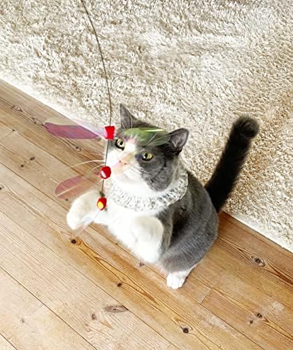 猫壱 NECOICHI Crinkly Critters Dancing Dragonfly Trio Wire Cat Wand No.1 Selling Cat Toy in Japan (Pack of 3) - Image 6