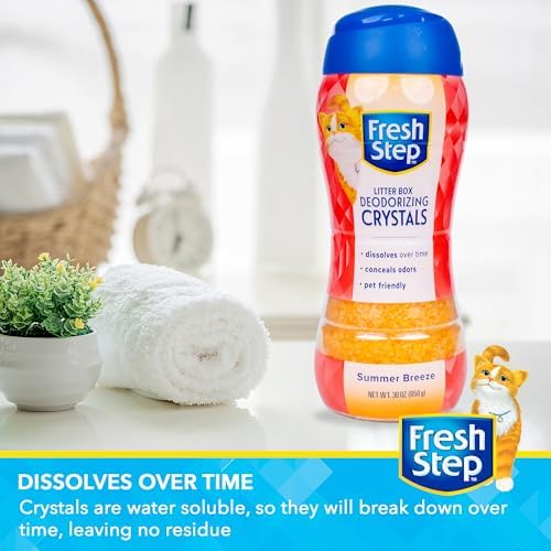 Fresh Step Cat Litter Crystals Deodorizer, Summer Breeze Scent, 30 Oz - Image 4
