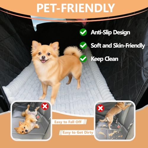 Dog Car Seat Cover 2 Piece Seat Waterproof Hammock and White Cover - Image 3