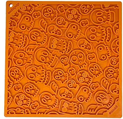 SodaPup Zombie eMat – Durable Lick Mat Feeder Made in USA from Non-Toxic, Pet-Safe, Food Safe Rubber for Mental Stimulation, Avoiding Overfeeding, Fresh Breath, Digestive Health, Calming, & More by SodaPup