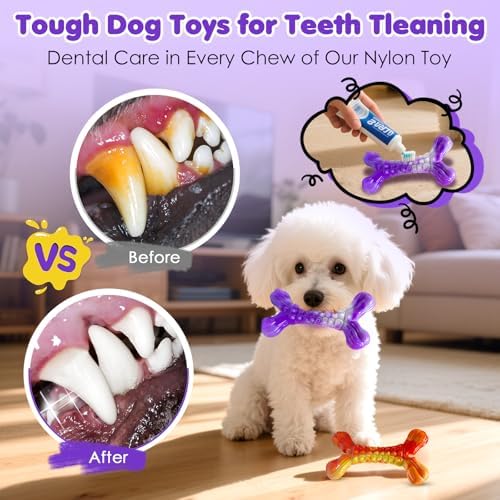 WOWBALA Dog Chew Toy Aggressive Chewers - 2 Pack Indestructible Dog Toys - Tough Dogs Toy to Keep Them Busy - Pet Toys for Medium, Large Breed，Teeth Cleaning & Boredom Relief（2 Pack） - Image 3