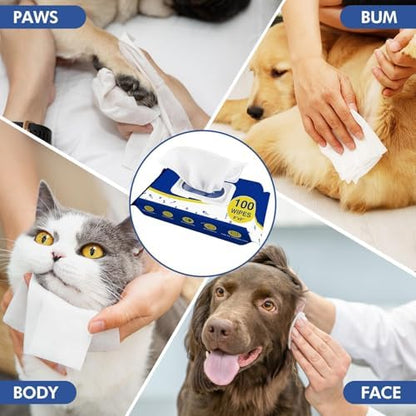 FURWEY 400PCS Pet Wipes for Dogs, Clean Paws and Butt Ears Eyes, 8x8 Inch - Image 6