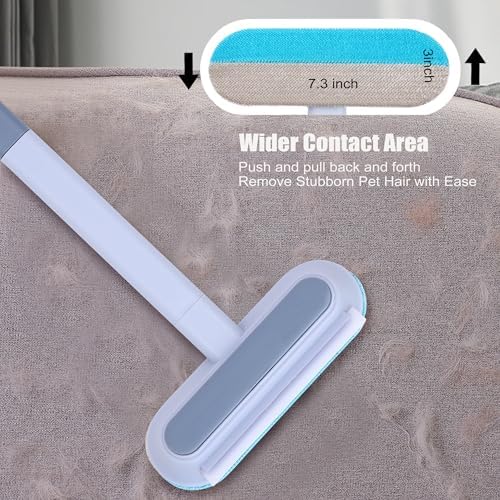 Pet Hair Remover for Furniture-17.3" Reusable Lint Brush for Dog & Cat Hair - Image 2