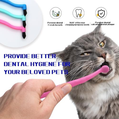 Dual Sided Cat Toothbrush Dog Toothbrush Finger Brush Micro Head to fit into Small to Large Dogs & Cats (Black, Small) - Image 3