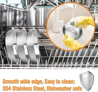 6 Pcs Stainless Steel Cat Bowls, Metal Shallow Cat Bowls Whisker Friendly - Image 7