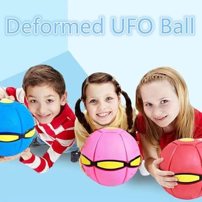 UFO Stomp Magic Ball, Portable Pet Toy Flying Saucer Balls, Creative Doggy Disc Ball, Decompression Flying Flat Throw Dog Balls Toy for Childrens Kids Sports, Outdoor Games(Purple)