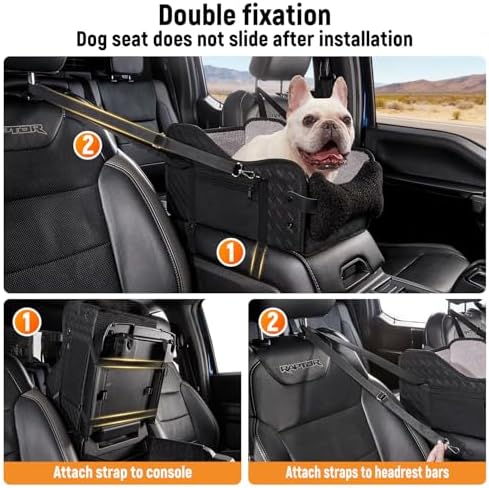 TKYZ Center Console Dog Car Seat for Small Dogs,Fit for Full Size Truck - Image 5
