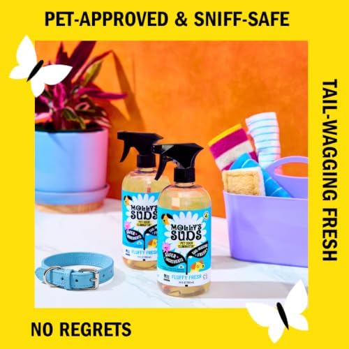 Molly's Suds Pet Odor Eliminator Spray for Dog and Cat Urine, Carpet Stains, and Strong Smells – Cleaner with Essential Oils (Furry Fresh, 24 Fl Oz) - Image 3