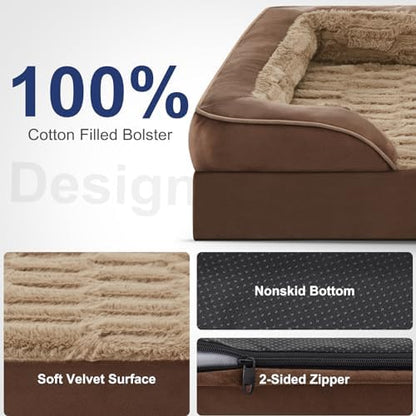 FURTIME Orthopedic Small Dog Bed, Supportive Waterproof Pet Bed - Image 3