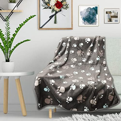 Rezutan Blanket for Large Dogs & Cats Soft Reversible Cute Paw 40"x31" - Image 5
