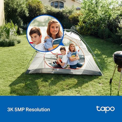 Tapo 3K 5MP Pan/Tilt Indoor/Outdoor Security Camera, Free Person/Vehicle/Baby Cry Detect & 360° Motion Track, Color Night, SD/Cloud, Wrks w/Alexa & Google Home, 2.4 GHz WiFi, HybridCam 360 - Image 4