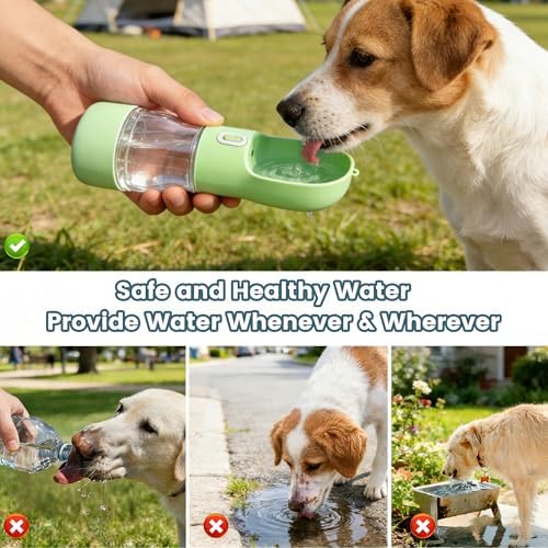 Portable Dog Water Bottle - 2in1 Dog Water Dispenser Bowl & Food Container - Image 6