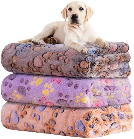 Rezutan Blanket for Large Dogs & Cats Soft Reversible Cute Paw 40"x31" by Rezutan