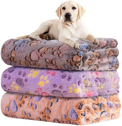 Rezutan Blanket for Large Dogs & Cats Soft Reversible Cute Paw 40"x31" by Rezutan