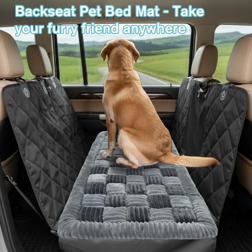 AiQInu 25.2" x 50.4" Dog Car Bed for Back Seat, Washable Dog Seat Cover - Image 3