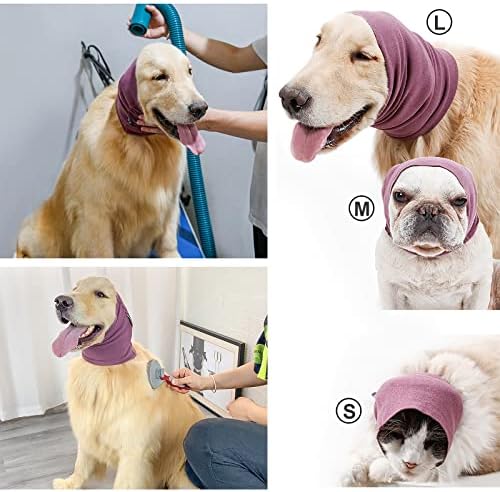 Dog Ear Cover for Anxiety Relief, Dog Calming Hood for Grooming and Bath Drying, Pet Cats and Dogs Ear Protector (Large) - Image 5