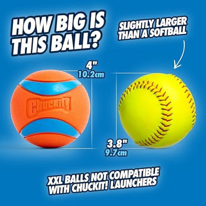 Chuckit! Ultra Ball Dog Toy, Size XXL, 4-in Diameter, for Dogs 100+lbs - Image 2