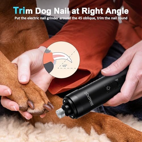 Dog Nail Grinder, Dog Nail Trimmers, and Clippers Kit with 2 LED Lights. Super Quiet Electric Pet Nail Grinder, Rechargeable, for Small, Medium, and Large Dogs & Cats, 2 Diamond Grinding Wheels. - Image 6