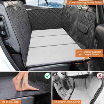 petizer Back Seat Extender for Dogs, Support 420lbs - Detachable Hard Bottom Dog Car Seat Cover, Waterproof Nonslip Dog Hammock, Scratch Proof Washable Backseat & Door Protector for Car, SUV, Truck - Image 2