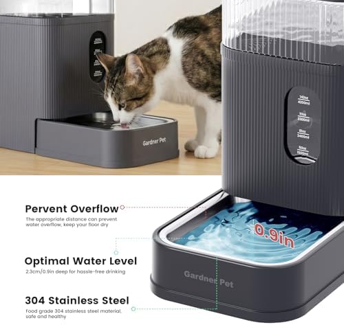 2.2 Gallon Automatic Dog Water Dispenser with Stainless Steel Bowl - Image 4