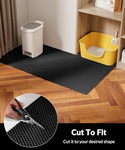 Cooyes Cat Litter Mat - Cut to Fit Any Place, 47"x35" Litter Trapping Mat - Image 2