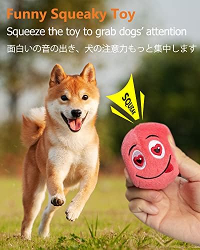 SCHITEC Squeaky Dog Toys, [6 Pack] Soft Stuffed Plush Balls with Squeakers, Interactive Fetch Play for Puppy Small Pets - Image 2
