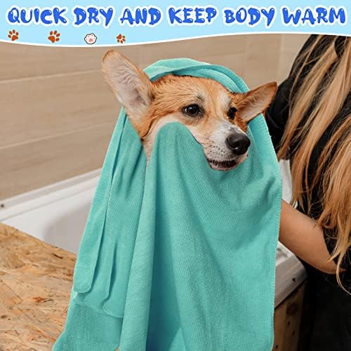 Moukeren 12 Pcs Dog Drying Towel 20''x39'' Microfiber Absorbent Bulk - Image 6
