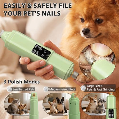 Dog Nail Grinder Quiet, 2-in-1 Paw Trimmer with Light for Dogs - Image 3