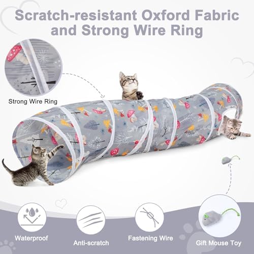 Glittme S-Shape Cat Tunnel, Foldable Cat Tunnels for Indoor Cats - Image 4