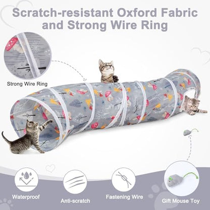 Glittme S-Shape Cat Tunnel, Foldable Cat Tunnels for Indoor Cats - Image 4