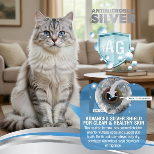 PetSilver Waterless Cat Shampoo, Sensitive Skin, Fragrance-Free, 5 fl oz - Image 4