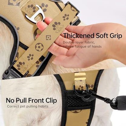 NESTROAD Reflective Dog Harness for Large Dogs,No Pull Dog Vest Harness Set - Image 3