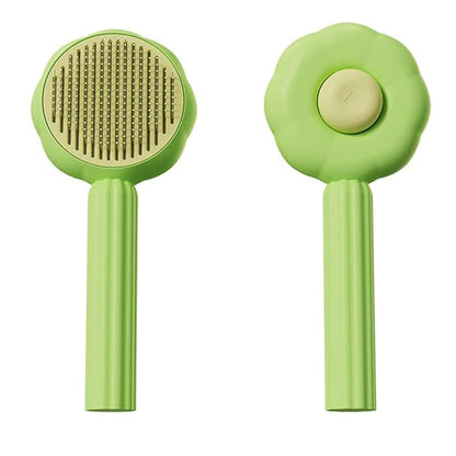 Magic Pet Grooming Brush, 2023 New Self Cleaning Slicker Comb for Long or Short Hair Pets, Removes Tangles and Loose Fur (Green#A)