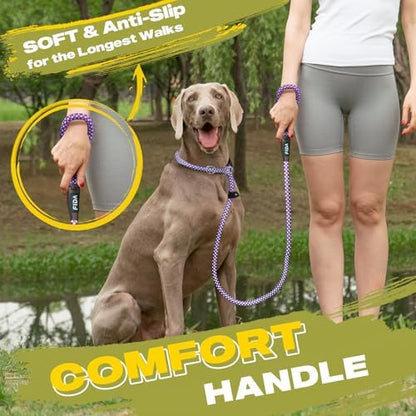 Fida Durable Slip Lead Dog Leash, 4 FT x 1/2" Dog Training Leash, Purple - Image 6