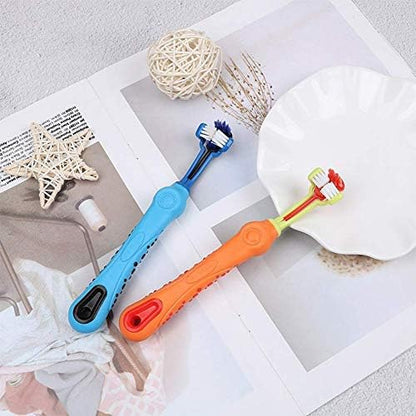 Orgrimmar 2 Pcs 3-Sided Pet Toothbrush Dog Cat Mouth Dental Teeth Care - Image 7