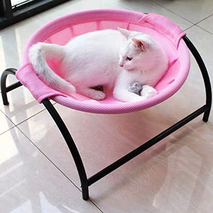 JUNSPOW Cat Bed Sleeping Cat Hammock, 16.9in x 16.9in x 9.5in, Pink by JUNSPOW