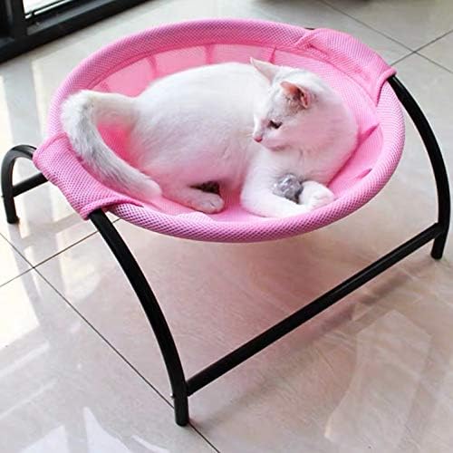 JUNSPOW Cat Bed Sleeping Cat Hammock, 16.9in x 16.9in x 9.5in, Pink by JUNSPOW