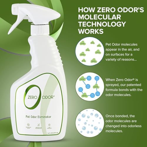 Zero Odor Pet Odor Eliminator, Air and Surface Odor Remover for Carpet, Furniture, and Pet Beds, Trigger Spray, 16 fl oz (Pack of 2) - Image 4