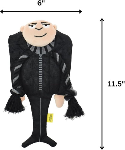 Multipet 784369577044 11.5 in. Minion Gru Scarf Dog Rope Toy
