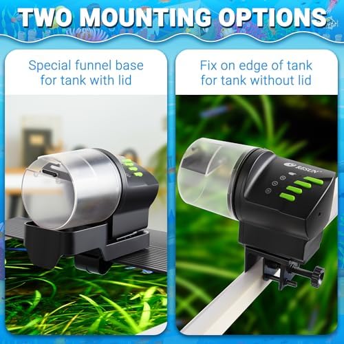 Ycozy Automatic Fish Feeder for Aquarium Auto Food Dispenser with Timer for Small Tank, Aquariums - Battery/Plug-in Powered Feeders for Goldfish/Koi/Turtle, Resun AF2020 - Image 4