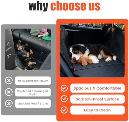 Egles Dog Car Seat Cover with Hard Bottom, Waterproof Back Seat Extender - Image 3